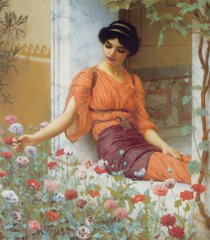John William Godward : Summer Flowers
